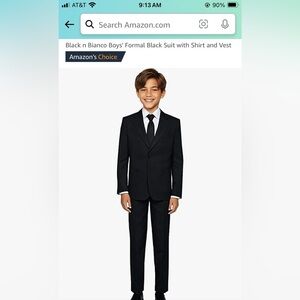 Boys 4T Black Suit